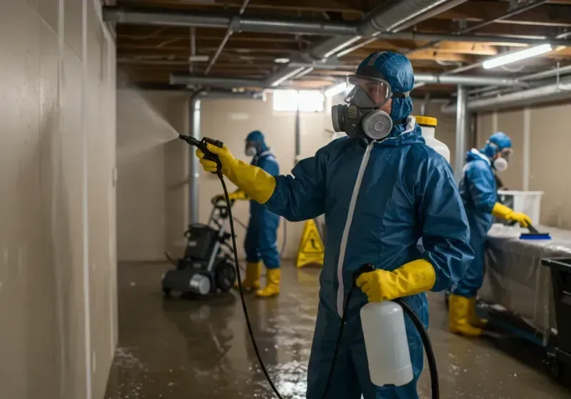 Basement Sanitization and Antimicrobial Treatment process in West, TX