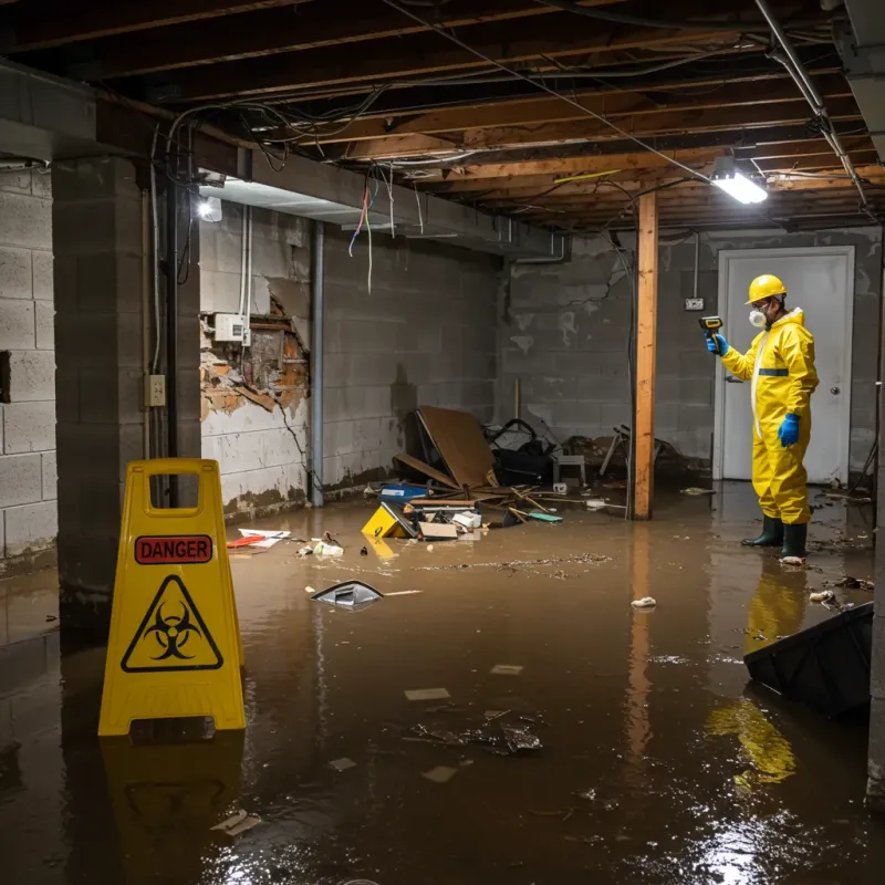 Flooded Basement Electrical Hazard in West, TX Property